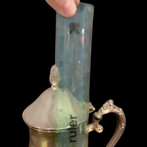 Vintage Silver Plated Baroque Coffee Pot Ornate Handle Footed Teapot - Picture 6 of 10